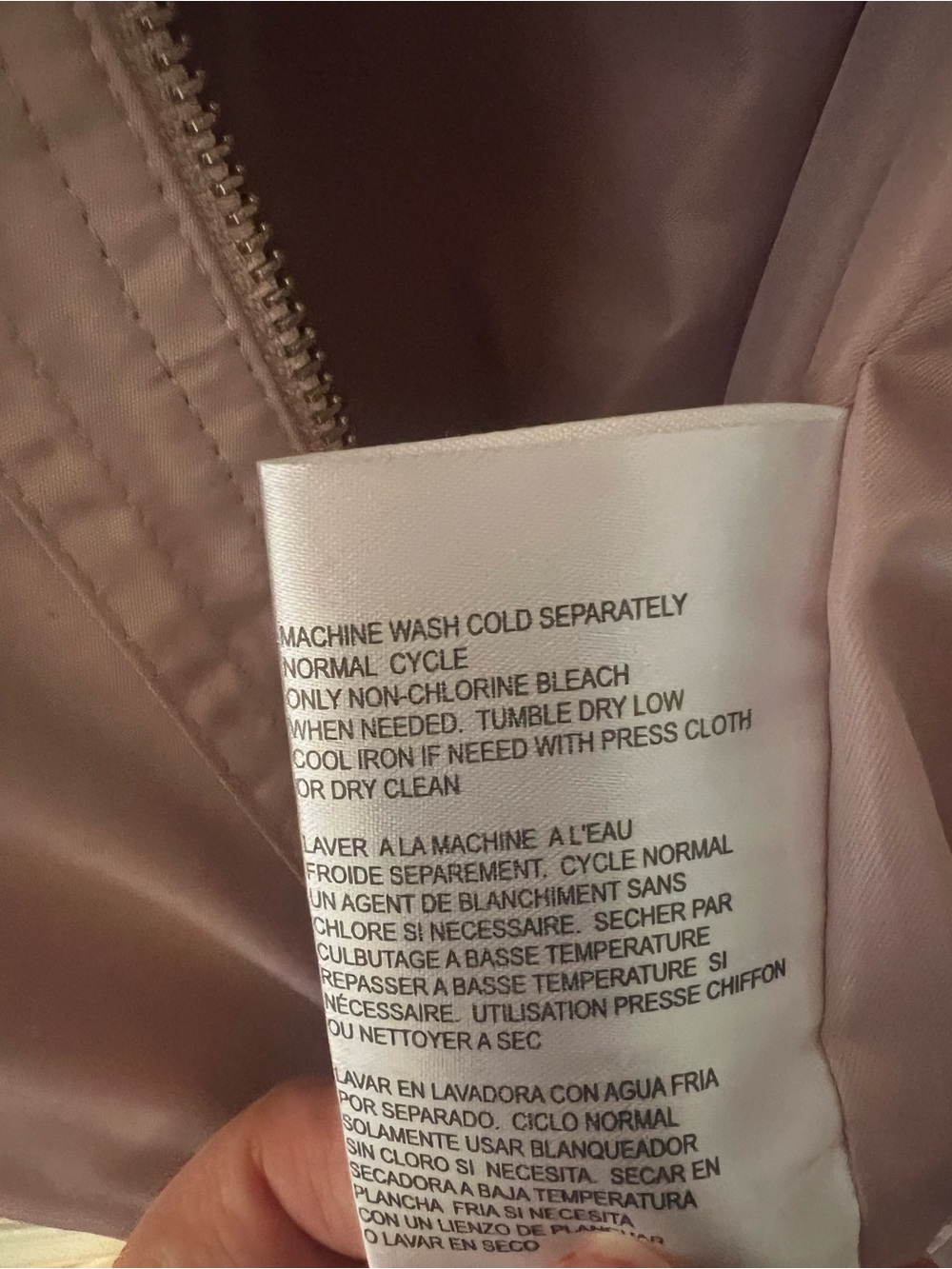 MICHAEL KORS Light Pink Women's  Cinched Waist Lightweight Hooded Jacket size XL - Picture 4 of 5